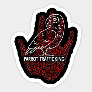 African Grey Timneh Parrot Stop Trafficking Sticker